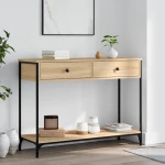 Τραπέζι Κονσόλα Sonoma Δρυς 100x34,5x75 εκ. Επεξεργασμένο Ξύλο Καφέ 834171