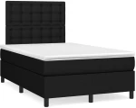 Κρεβάτι Boxspring με Στρώμα Μαύρο 120x190 εκ. Υφασμάτινο Μαύρο 3269911
