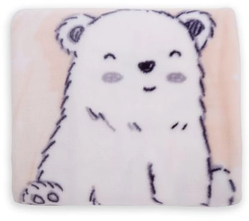 Κουβέρτα Aγκαλιάς-Yπνόσακος Bελουτέ 75x100 Kikka Boo Pink Polar Bear