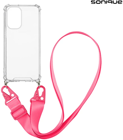 Θήκη Σιλικόνης με Strap Sonique Armor Clear Xiaomi Poco F5 5G Φουξ - Sonique - Φουξ - Poco F5 5G - Θήκες Πλάτης