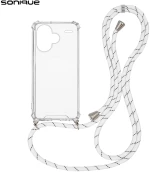 Θήκη Σιλικόνης με Κορδόνι Sonique Armor Clear Xiaomi Redmi Note 13 Pro Plus 5G Rainbow Λευκό - Sonique - Rainbow Λευκό - Redmi Note 13 Pro Plus 5G - Θήκες Πλάτης