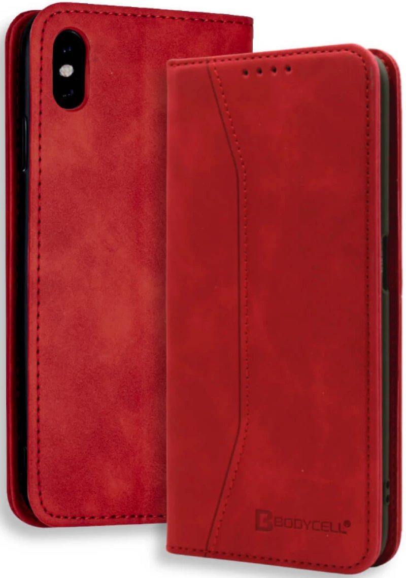 Bodycell Θήκη - Πορτοφόλι Apple iPhone X / XS - Red (5206015057519)
