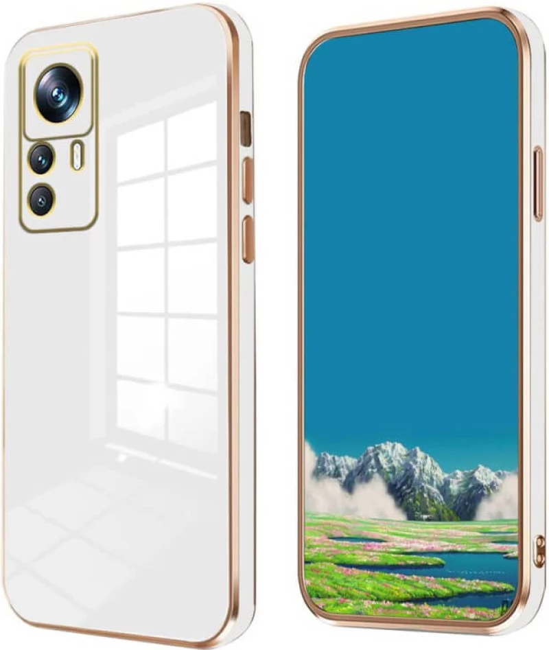 Bodycell Gold Plated - Θήκη Σιλικόνης Xiaomi 12T / 12T Pro - White (5206015069819)