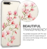 KW Θήκη Σιλικόνης Huawei Y6 2018 - Magnolias Pink White (44877.06)
