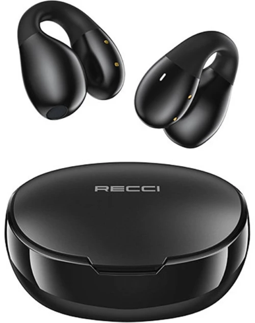 Recci REP-W66 Dynamic Wireless Earbuds - Ασύρματα Ακουστικά Bluetooth με Θήκη Φόρτισης - Black (6955482521441)