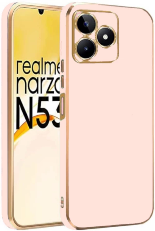 Bodycell Gold Plated - Θήκη Σιλικόνης Realme C53 / Narzo N53 - Pink (5206015073977)