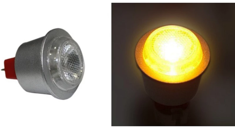 Adeleq Led Λάμπα Ισχύος Mr11 1W 12Vac-Dc 30° Πορτοκαλί 13-11313