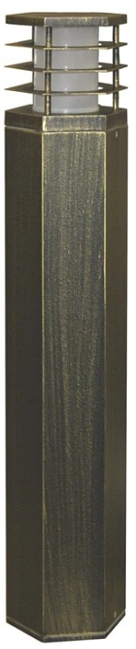 Adeleq Κολώνα Αλουμινίου Εξάγωνη Με Σκίαστρο D12.5cm H65cm Ντουί Ε27 Ρουστίκ 9-72936571