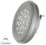 Adeleq Led Λάμπα Aλουμινίου Ar111 12W 12Vac/Dc Ντιμαριζόμενο 24° Λευκό 13-111122419