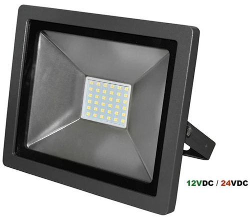 Adeleq Προβολέας Led-Smd 30W 12/24Vdc 4000K Ip65 Ανθρακί 3-330221