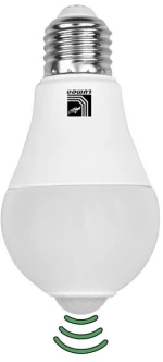Adeleq Λάμπα Led Αχλάδι Ε27 12W Με Ανιχνευτή Κίνησης Yπέρυθρης Ακτίνας Λευκό 4-33121