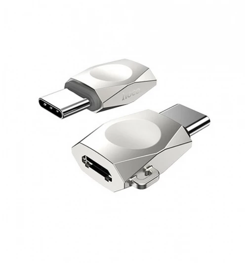 Hoco Αντάπτορας Micro Usb Σε USB-C Ασημί UA8