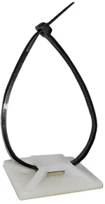 Adeleq Αυτοκόλλητες Βάσεις Δεματικών 100Tμχ. 29x29mm Λευκό 19-28280