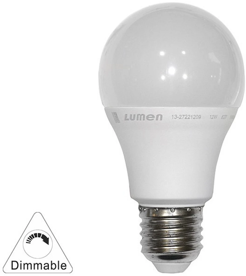 Adeleq Led Λάμπα Αχλάδι Ε27 12W 230V Ντιμαριζόμενο Ψυχρό 6200Κ 13-27221209
