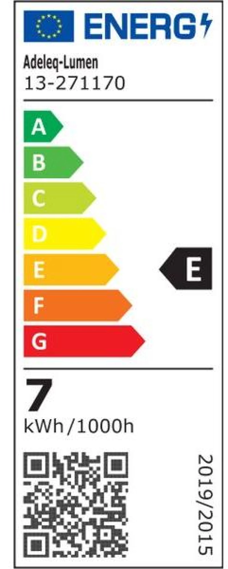 Adeleq Led Λάμπα Cog Σφαιρικό Διάφανο Ε27 7W 230V Ψυχρό 13-271170