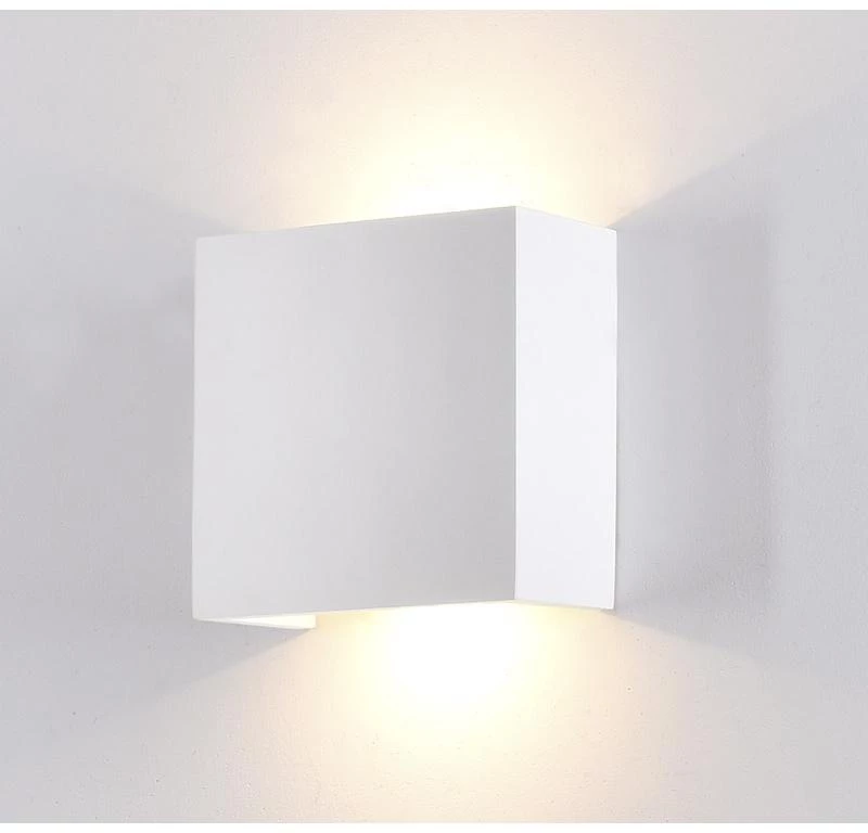 Adeleq Απλίκα Γύψινη Κύβος Up Down G9 Max25W 15x15x7cm Λευκό 21-11031