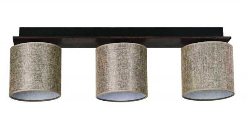Arkolight Μοντέρνο Φωτιστικό Οροφής Τρίφωτο Μ70xY20cm Καφέ-Μόκα 3420-3/3