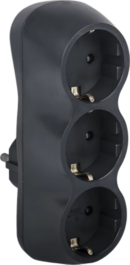 ADAPTOR TRIPLE 16А GRAPHITE