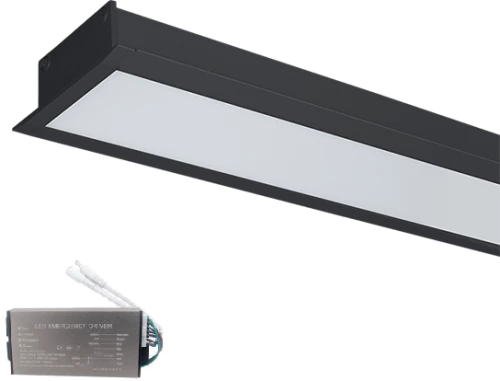 LED PROFIL FLUSH S48 24W 4000K 1200mm BLACK+ EM