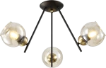 RICK CHANDELIER 3XE27 MATT BLACK/BRONZE