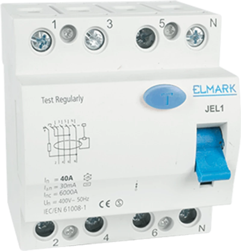 RESIDUAL CURRENT DEVICE JEL1 6kA 4P 16A/500mA