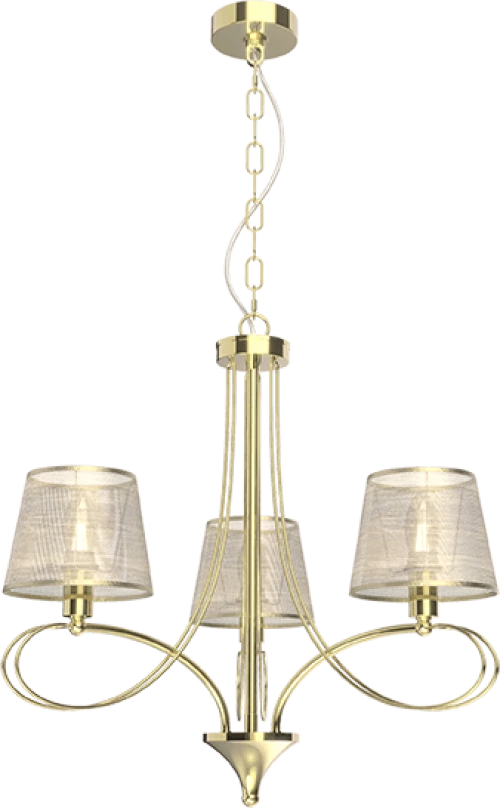REBECCA CHANDELIER 3XE14 GOLD