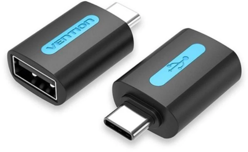 Vention Type-c Male to usb 2.0 Female otg Adapter Black pvc Type (Cdtb0) (Vencdtb0)
