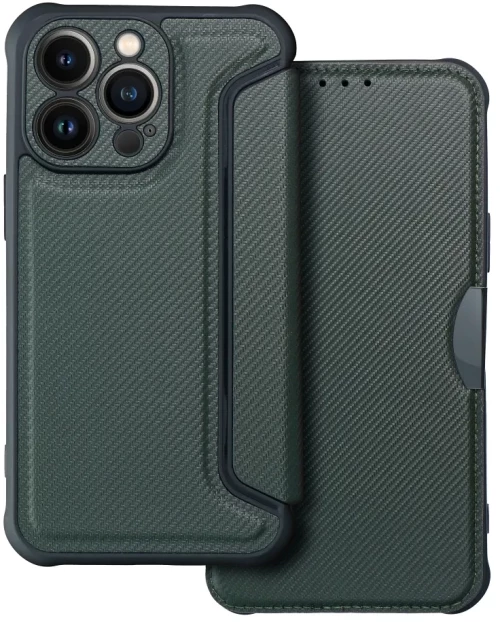 Θήκη Book RAZOR iPhone 13 Pro Σκούρο Πράσινο