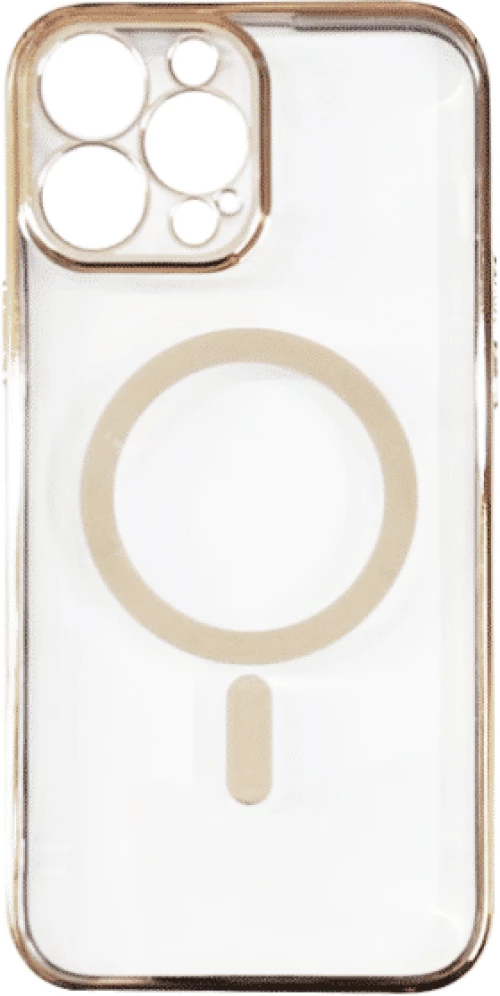 Tel Protect® Θήκη Διάφανη Magsafe Luxury iPhone 13 Pro Max με Χρυσό Περίγραμμα