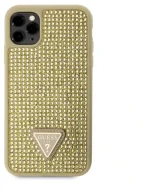 Guess® Rhinestones Triangle Metal Logo Collection iPhone 11 Pro Max - Χρυσό (GUHCN65HDGTPD)