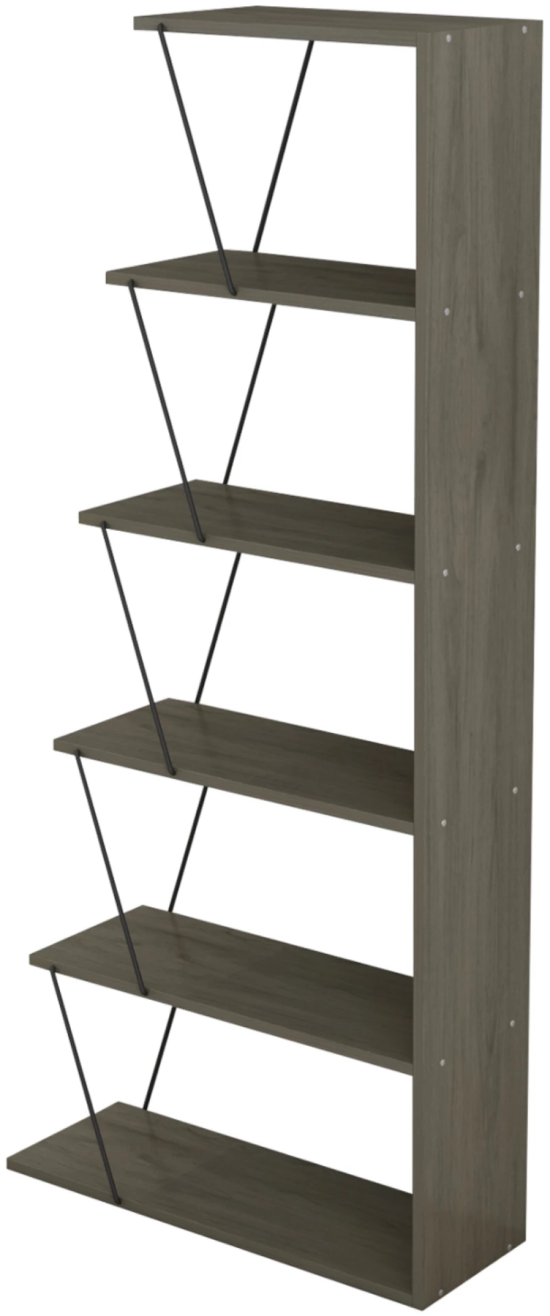 ΒΙΒΛΙΟΘΗΚΗ FB92241.13 OLIVE GREY ME ΜΑΥΡΕΣ ΒΕΡΓΕΣ 65x22-24x146Υεκ.
