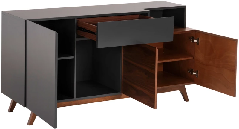 ΜΠΟΥΦΕΣ FB99747 MDF ΜΕ ΚΑΡΥΔΙ & ΣΚΟΥΡΟ ΓΚΡΙ ΚΑΠΛΑΜΑ 167x28-40x80Υεκ.