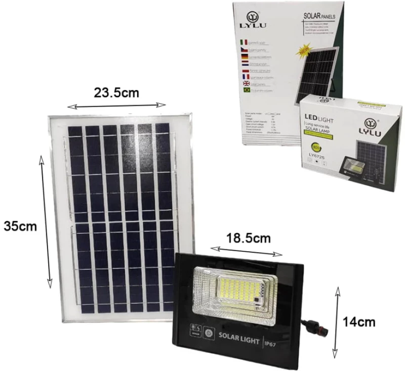LYLU Ηλιακός προβολέας με τηλεχειριστήριο 60W LY6725 - Solar light Z694600