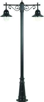 ΚΟΛΟΝΑ 323-200CM +ΚΕΦΑΛΗ ΑΛΟΥΜΙΝΙΟΥ ΔΙΦΩΤΗ  8126- 12 ΜΑΥΡΟ