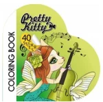 Coloring Book με 40 Αυτοκόλλητα Pretty Kitty Πράσινο