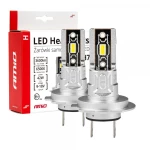 ΛΑΜΠΕΣ LED AMIO H7 H-SERIES 9>18V 42W 6500K 3600LM +200% CSP 2 TEM.