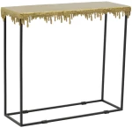 Κονσόλα Bulco Inart χρυσό-μαύρο μέταλλο 80.5x28x72εκ
