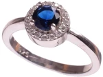 Δακτυλίδι Ασήμι 925 Ροζέτα με μπλε zircon Ν49 Gatsa D212