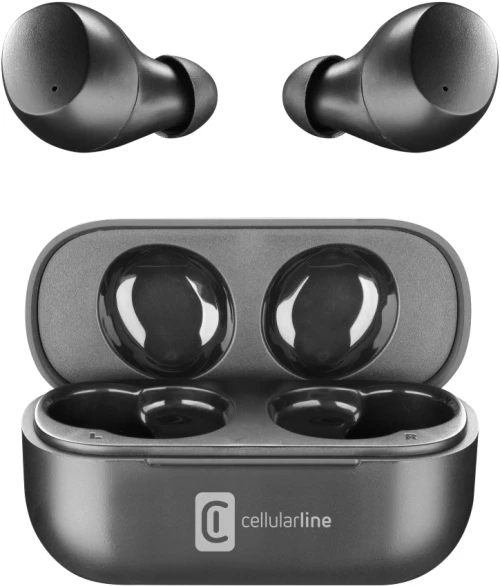 CELLULAR LINE 425844 Wink Bluetooth Ακουστικά TWS Μαύρα με Θήκη Φόρτισης Μαύρη