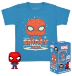 Funko Pocket Pop!  Tee (Child): Marvel - Holiday Spiderman Vinyl Figure  T-Shirt (XL)