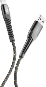 CELLULAR LINE 312663 USB Extreme Καλώδιο Συγχρονισμού και Φόρτισης Type-C (2m) Μαύρο