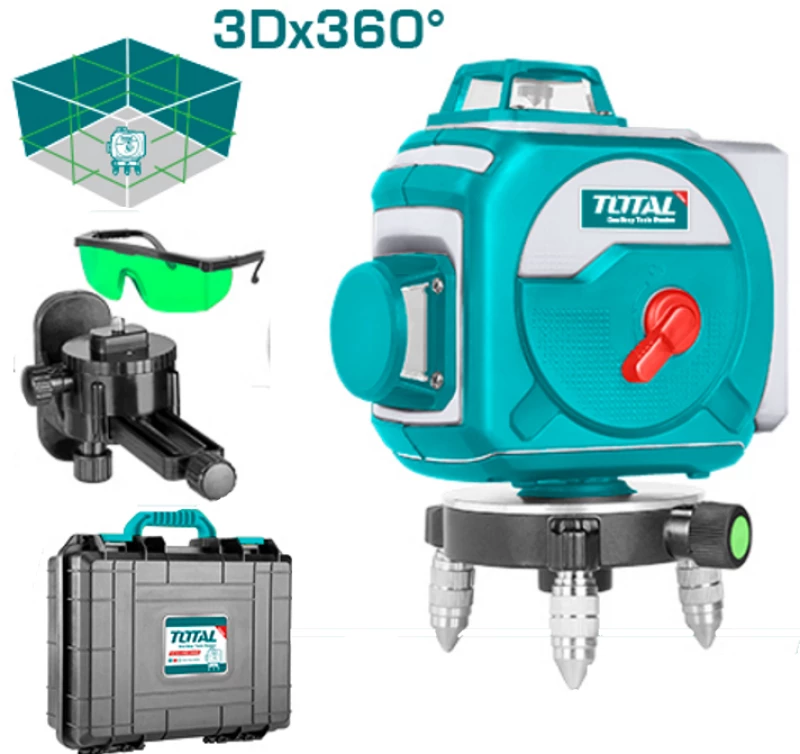 Αλφάδι LASER 3D περιστροφικό πράσινης Δέσμης TLL255267