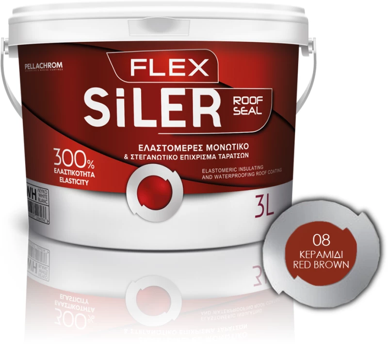 Μονωτικό στεγανωτικό ταρατσών Red-Brown SILER 3ltr
