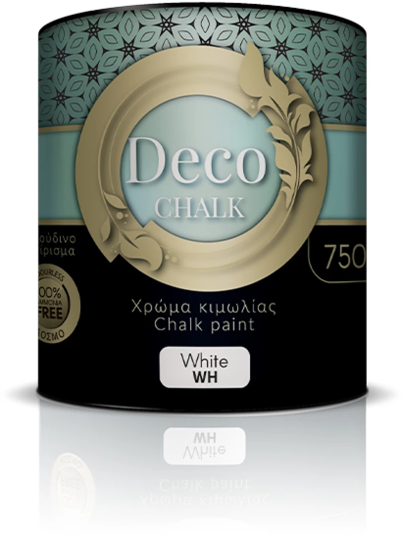 Χρώμα κιμωλίας νερού Deco Chalk Paint 750ml-B00 Λευκό