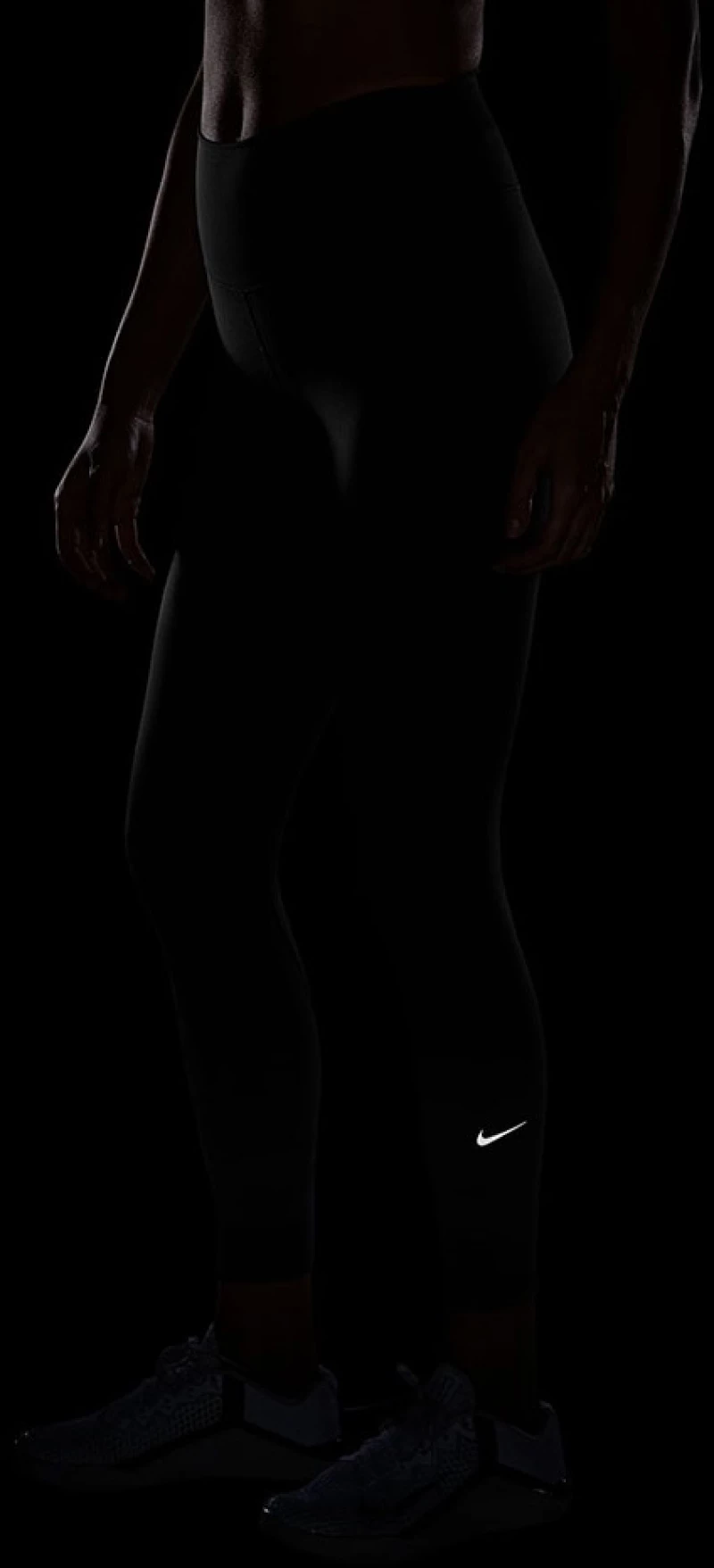 NIKE WOMEN POLYESTER DRI FIT ONE HR 7/8 TIGHT SLIM FIT BLACK FN3232-010