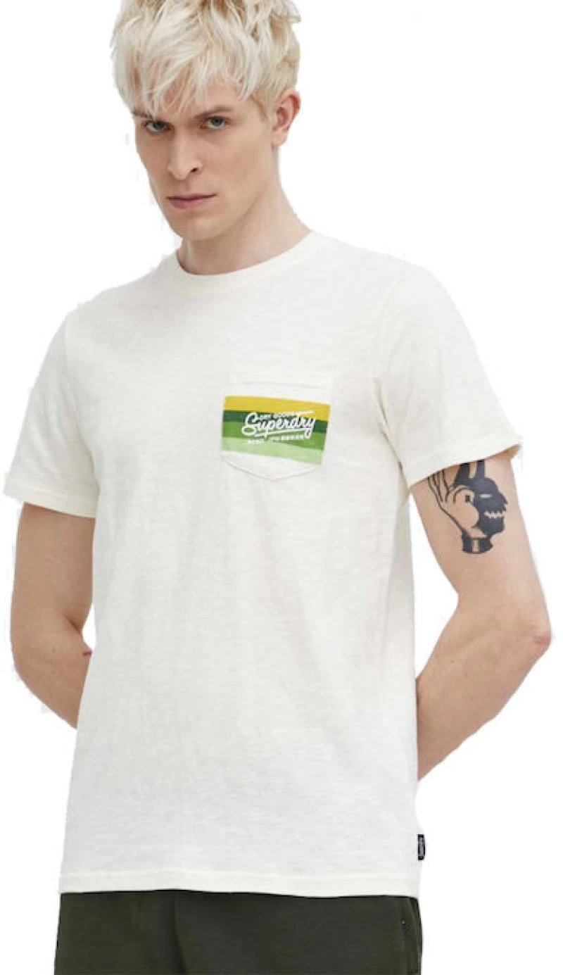 SUPERDRY CALI STRIPPED LOGO T-SHIRT (M1011904A-7BG)