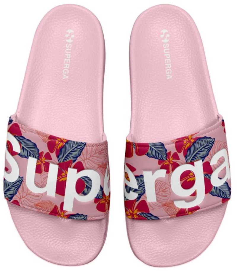SUPERGA SLIDES HIBISCUS PRINT (S2134MW-A29) PINK/FUCSIA