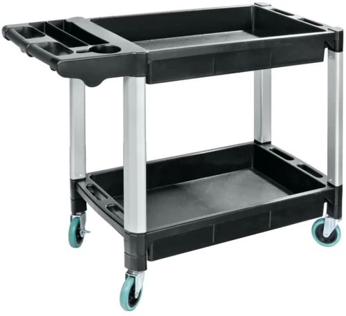 ΤΡΟΛΕΙ ΕΡΓΑΛΕΙΩΝ (TROLLEY) 2 ΕΠΙΠΕΔΩΝ ΜΕ 4 ΡΟΔΕΣ ΠΛΑΣΤΙΚΟ(PP)/ ΑΛΟΥΜΙΝΙΟ ΓΙΑ ΑΠΟΘΗΚΕΥΣΗ ΚΑΙ ΜΕΤΑΦΟΡΑ L7148.8
