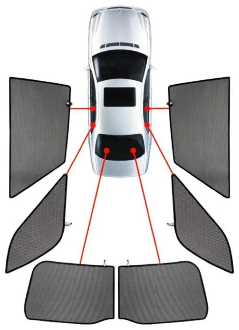 FIAT DOBLO 5D 10-15 ΚΟΥΡΤΙΝΑΚΙΑ ΜΑΡΚΕ CAR SHADES - 6 ΤΕΜ. PVC.FIA-DOBL-5-B