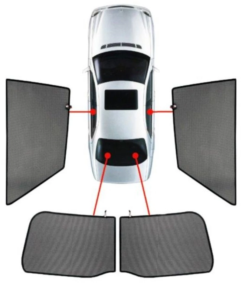 VW PASSAT 4D 2015+ ΚΟΥΡΤΙΝΑΚΙΑ ΜΑΡΚΕ CAR SHADES - 4 ΤΕΜ. PVC.VW-PASS-4-D